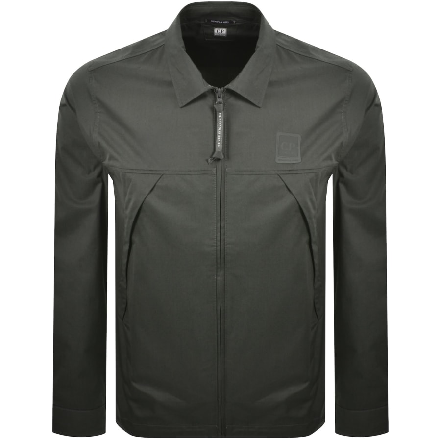 CP Company Metropolis Gabardine Overshirt Green | Mainline Menswear us